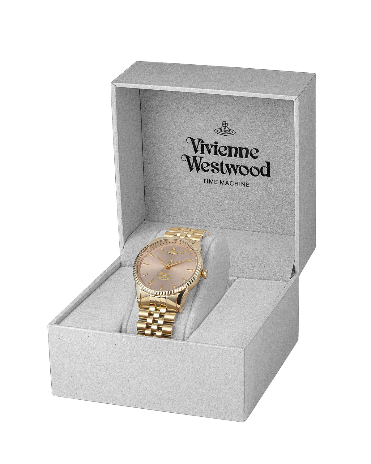Vivienne Westwood Seymore Pink Dial Gold Strap Watch