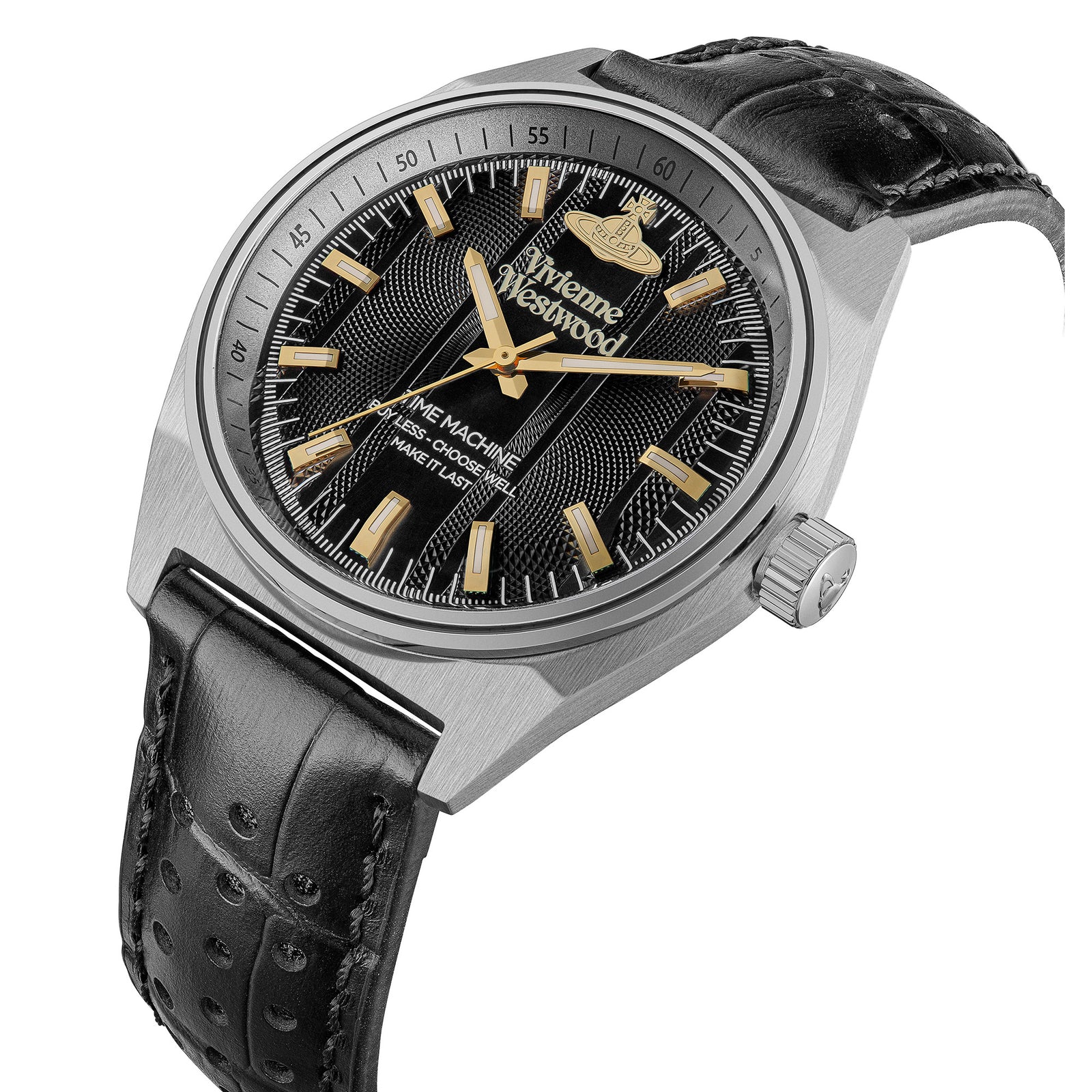 Vivienne Westwood Sydenham Watch Black Leather Strap