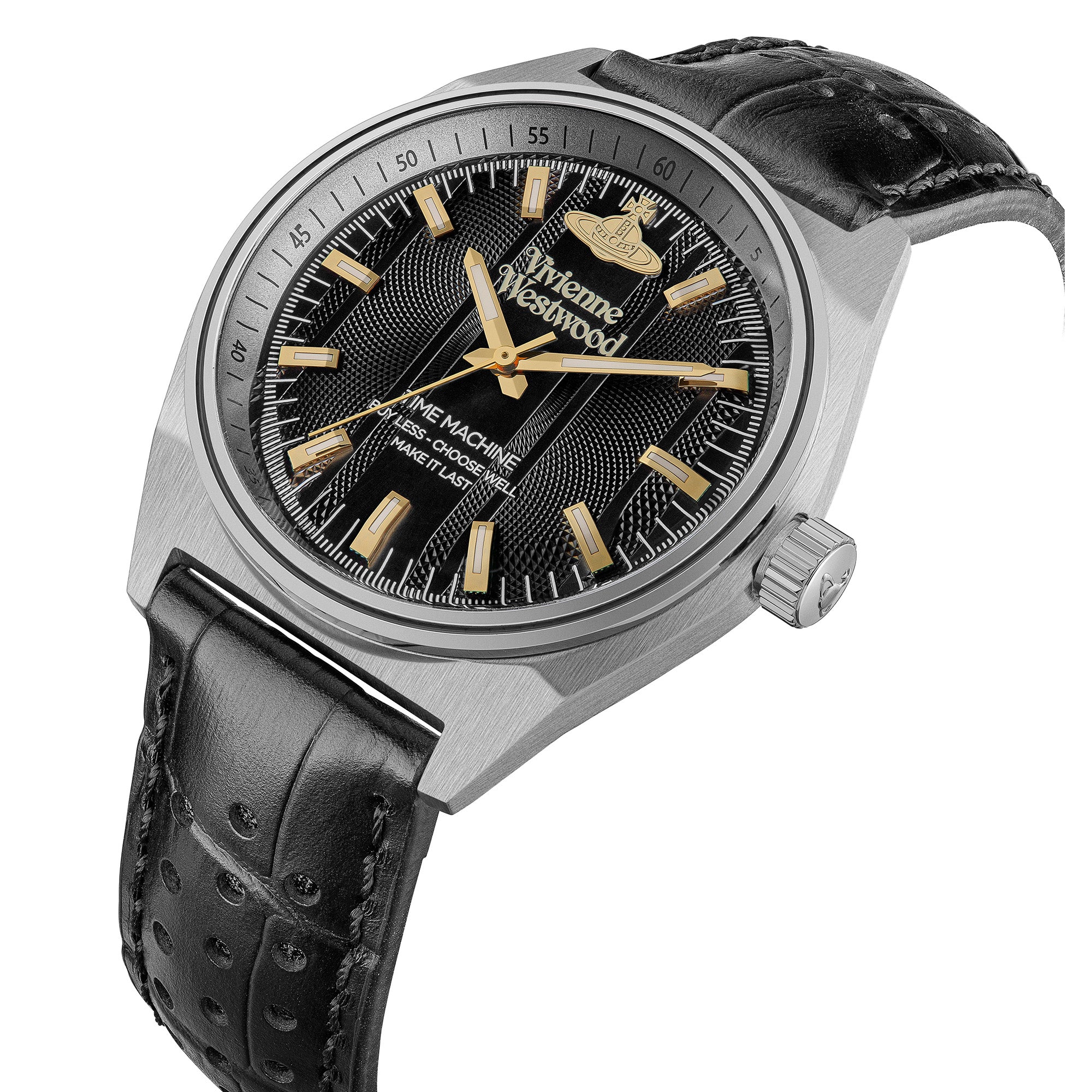 Vivienne Westwood Sydenham Watch Black Leather Strap