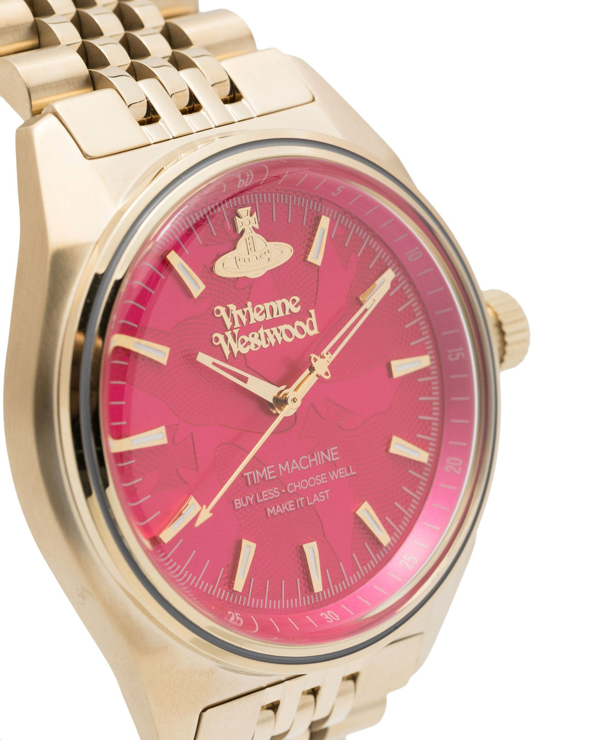 Vivienne Westwood Lady Sydenham 39mm Gold &amp; Pink Watch
