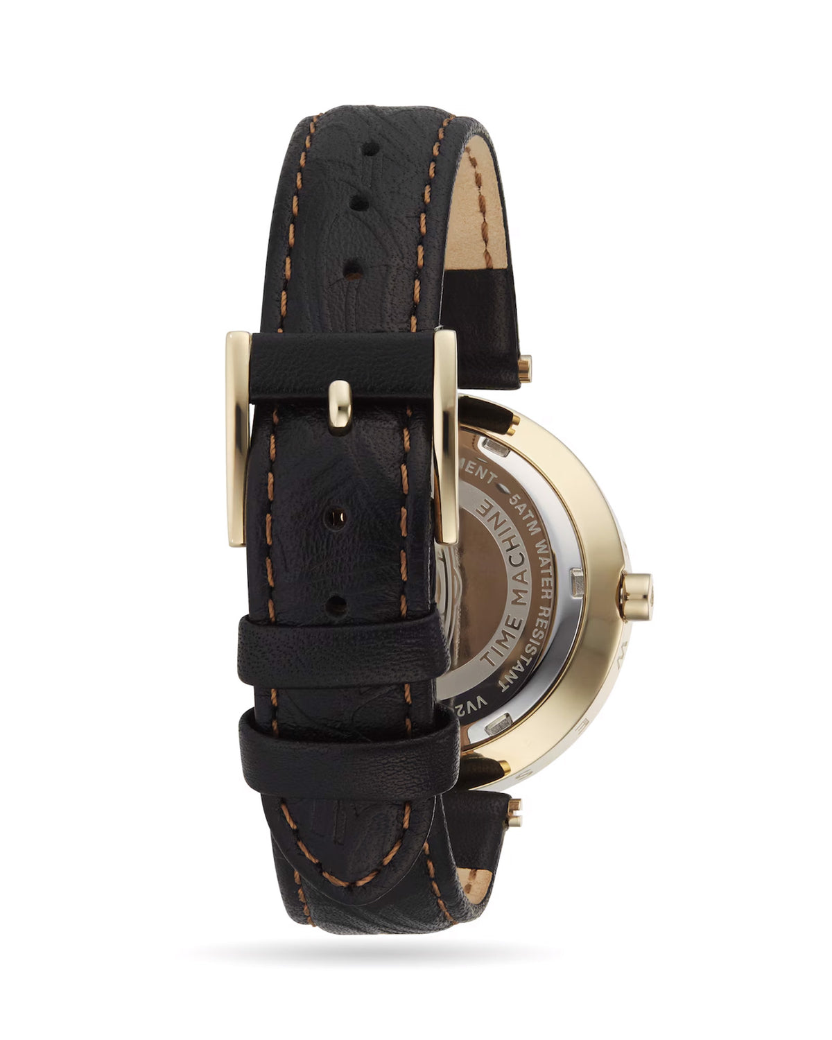 Vivienne Westwood Whitehall Gold 34mm Black Leather Watch