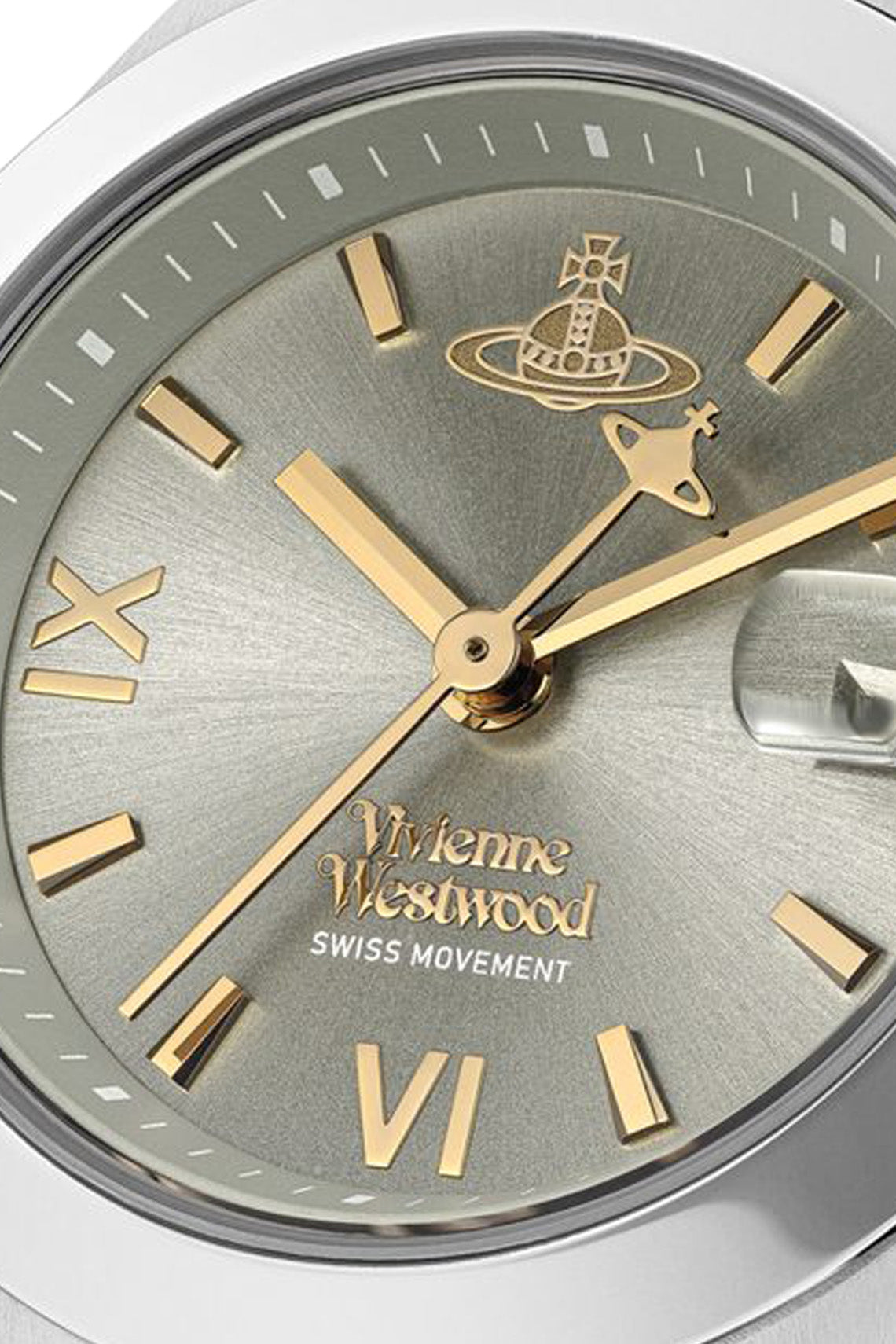 Vivienne Westwood Westwood Fenchurch Silver Dial Two Tone Strap Watch