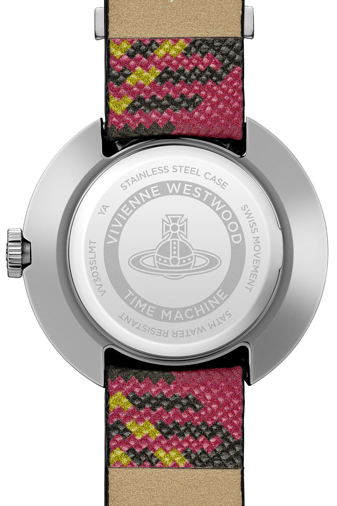 Vivienne Westwood Rebel Sex Silver Dial Tartan Leather Strap Watch