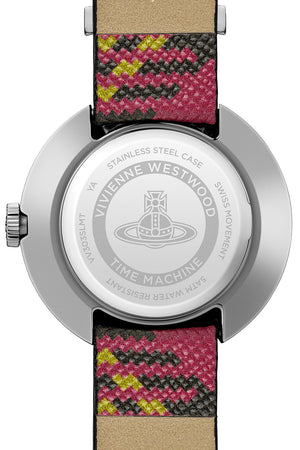 Vivienne Westwood Rebel Sex Silver Dial Tartan Leather Strap Watch