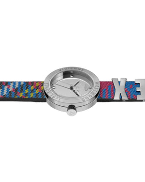 Vivienne Westwood Rebel Sex Silver Dial Tartan Leather Strap Watch