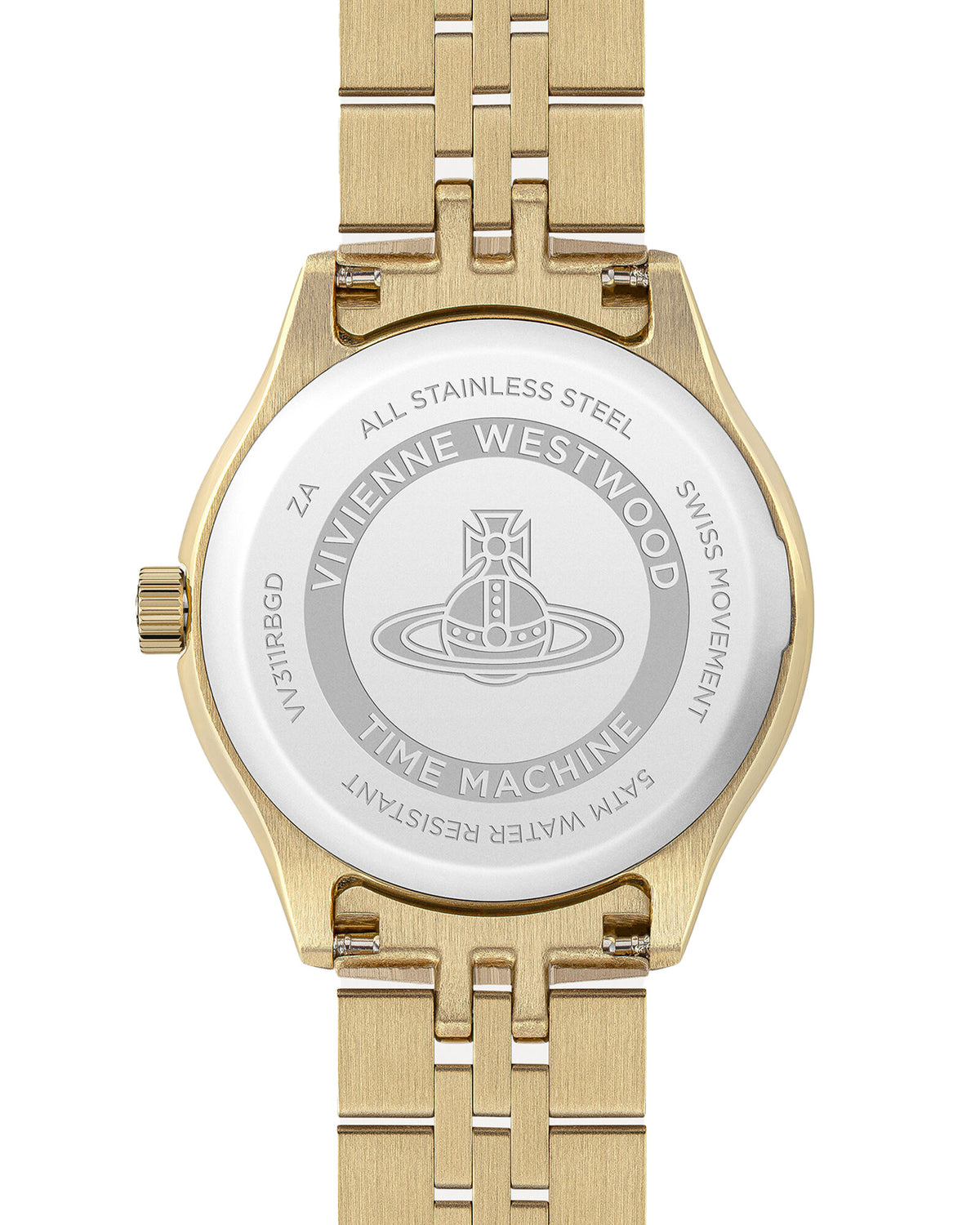 Vivienne Westwood Little Camberwell Red Dial Gold Strap Watch