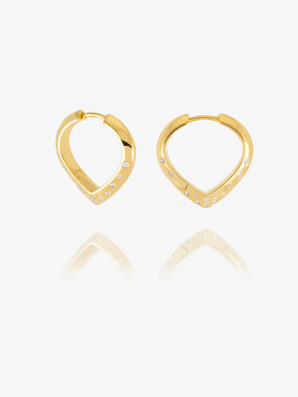Rachel Jackson Small Imagine White Sapphire Hoop Earrings Gold