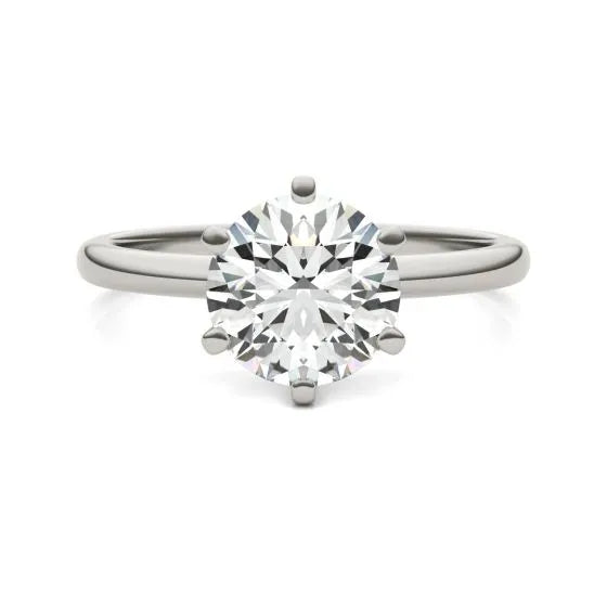 14K White Gold IGI Certified G-VS Round Lab Grown Diamond Engagement Ring