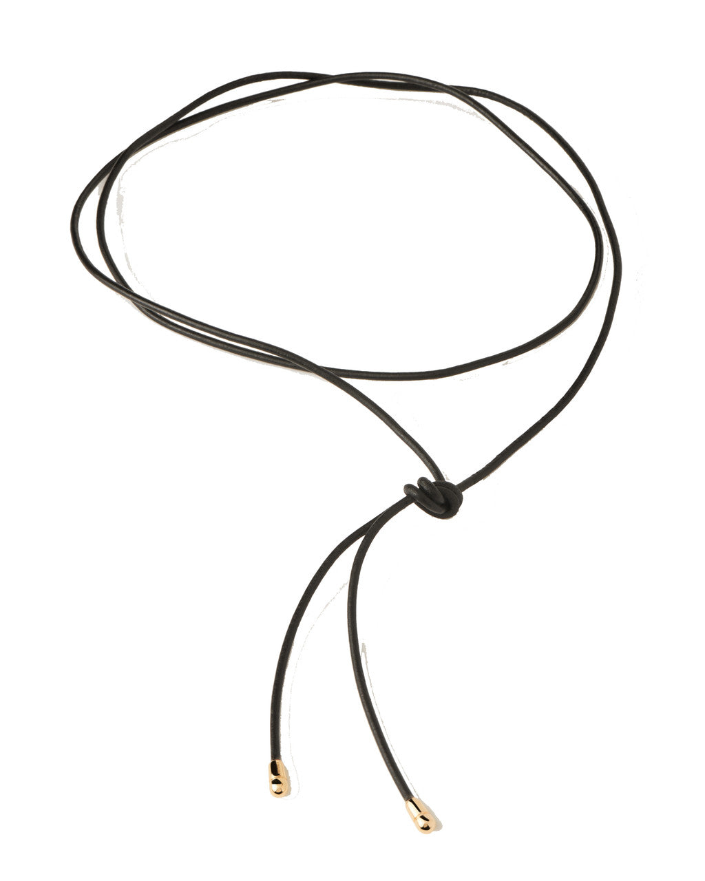 PDPAOLA DANA LEATHER BOW NECKLACE