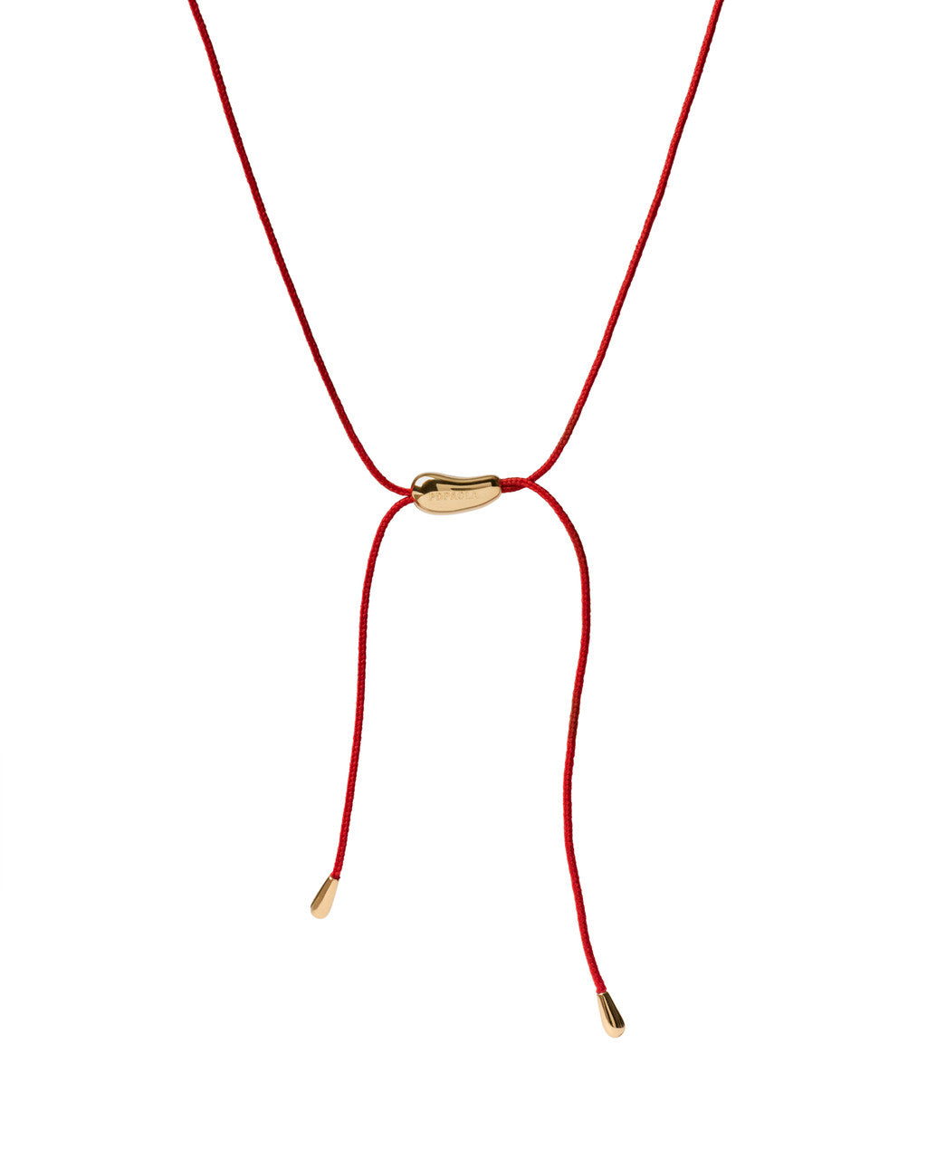 PDPAOLA Rodeo Red Cord Necklace Gold