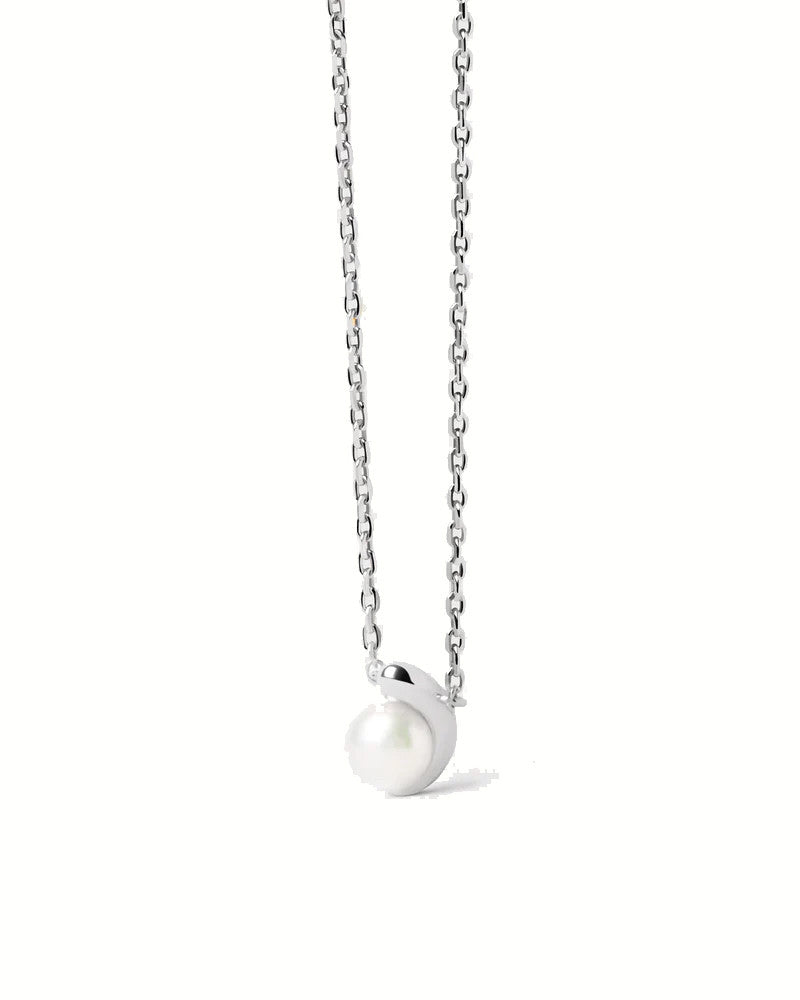 PDPAOLA La Perla Solitary Necklace Silver