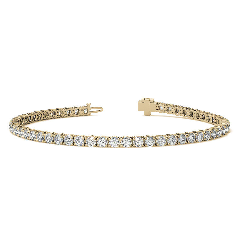 14K Gold 4.00 CTW Lab Diamond (G/Vs) Tennis Bracelet AGI Certified