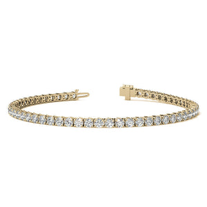 14K Gold 4.00 CTW Lab Diamond (G/Vs) Tennis Bracelet AGI Certified