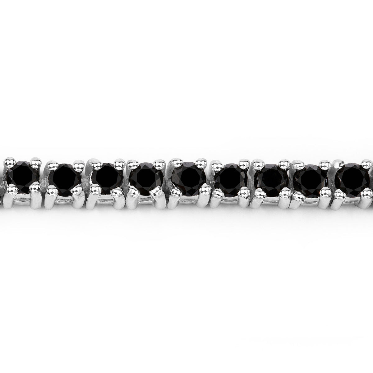 Sterling Silver 2.19 Carat Genuine Black Diamond Bracelet