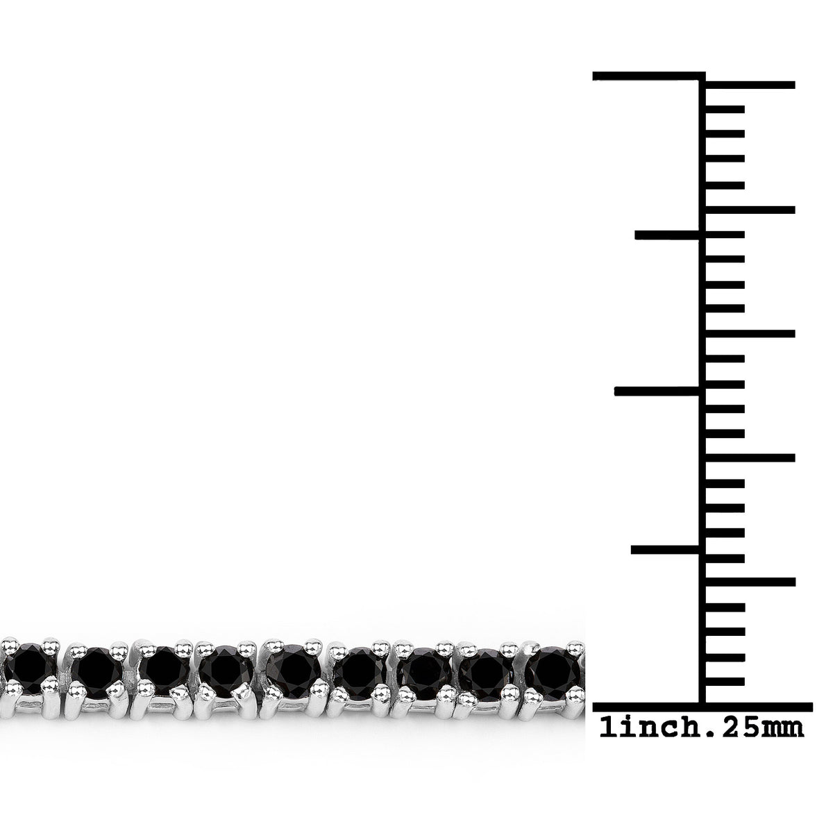 Sterling Silver 2.19 Carat Genuine Black Diamond Bracelet