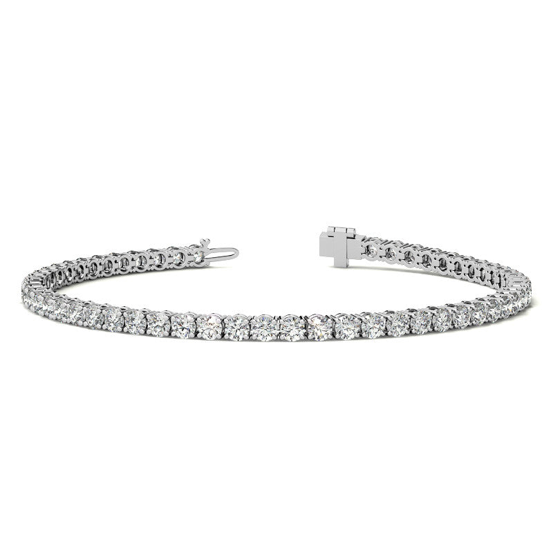 14K Gold 4.00 CTW Lab Diamond (G/Vs) Tennis Bracelet AGI Certified