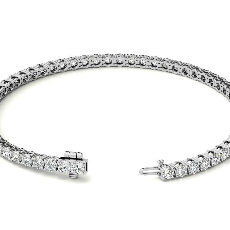 14K Gold 4.00 CTW Lab Diamond (G/Vs) Tennis Bracelet AGI Certified