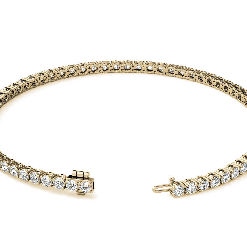 14CT White/Yellow Gold (G/Vs) AGI Certified Lab Grown Diamond Bracelet 3.50CTW