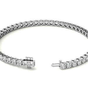 14K/Sterling Silver Lab Grown Diamond Tennis Bracelet 6.00CTW