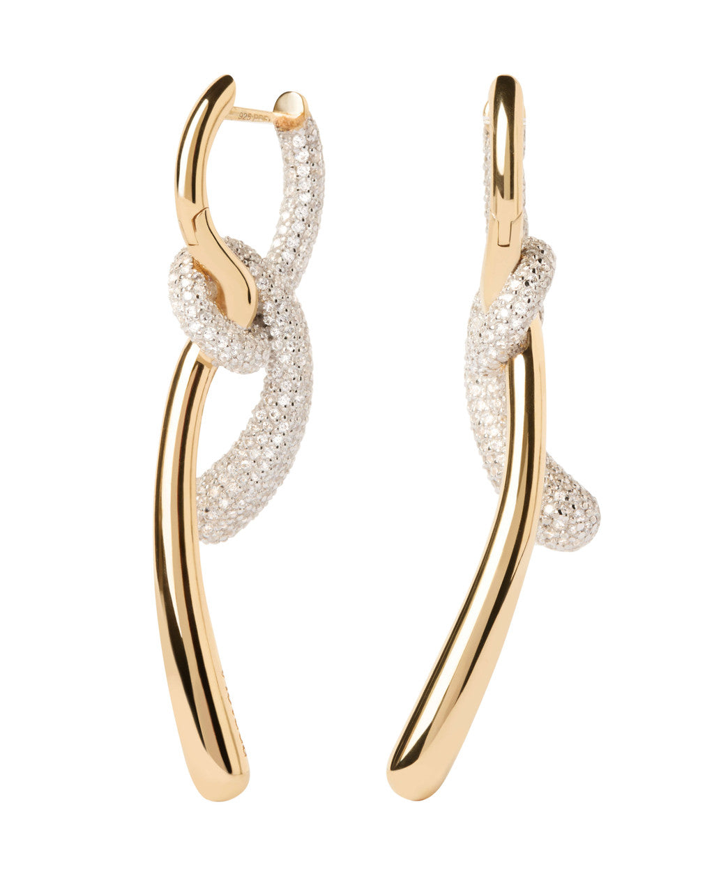 PDPAOLA Pave Twist hoops