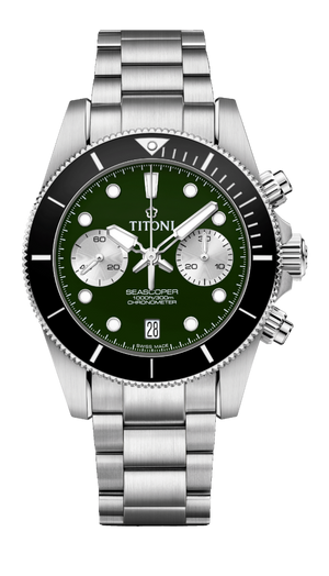 TITONI Seascoper Chronograph Automatic Gents Watch 94300 S-BK-733