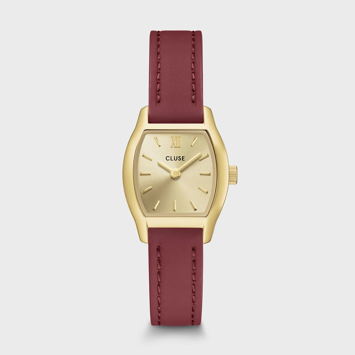 CLUSE Tonnette Mini, Leather, Red, Gold Colour