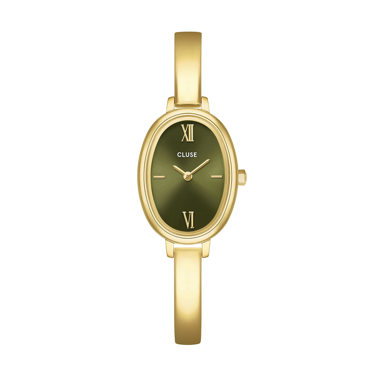 CLUSE L'Ovale Steel, Olive/Gold Watch CW16103