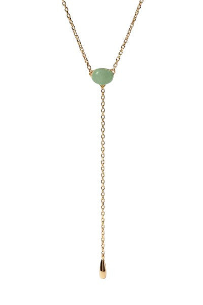 PDPAOLA Green Aventurine Stella Necklace