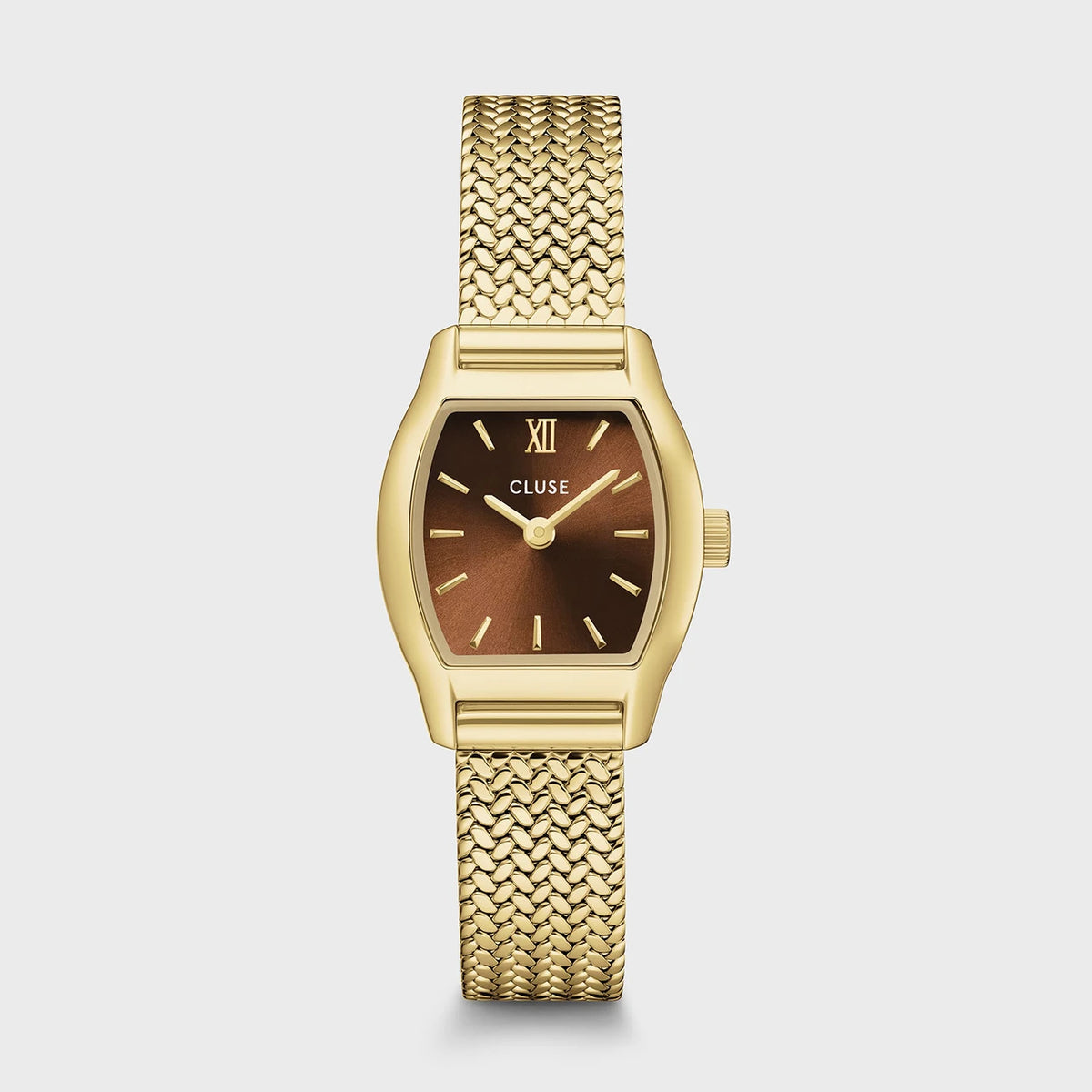 CLUSE Tonnette Mini, Mesh, Brown, Gold Colour