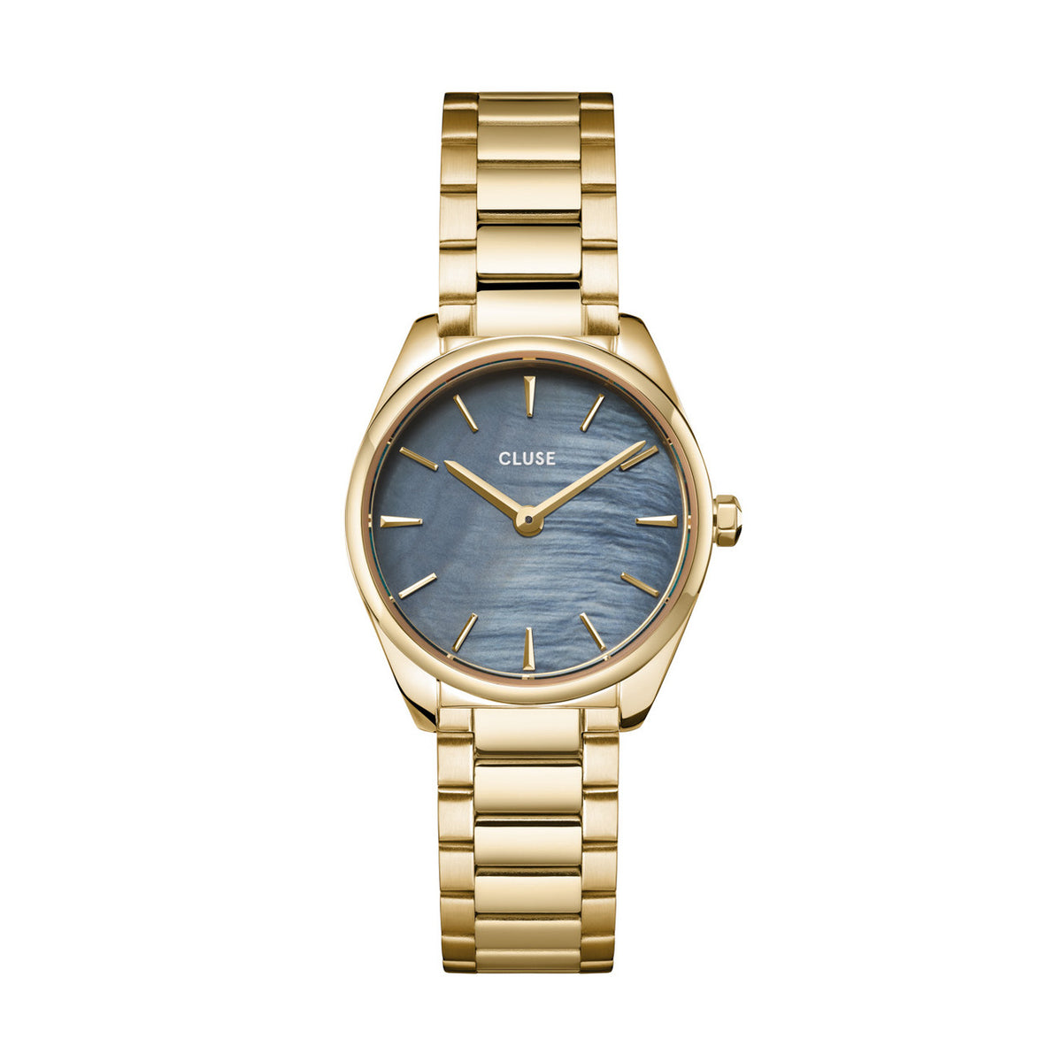 CLUSE Feroce Mini Watch Blue Pearl/Gold Link