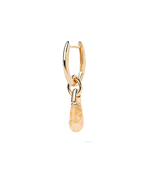 PDPAOLA Yellow Aventurine Jupiter Single Hoop