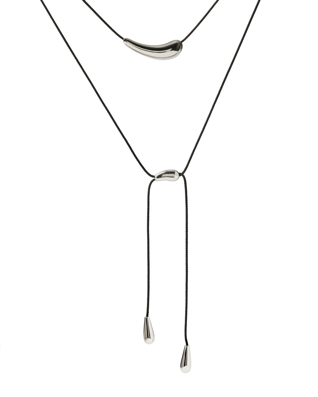 PDPAOLA Orbit Cord Necklace Silver