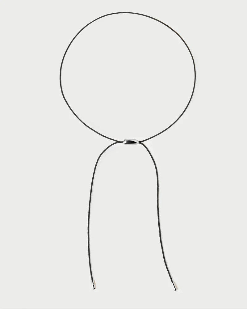 PDPAOLA Oslo Cord Necklace Silver