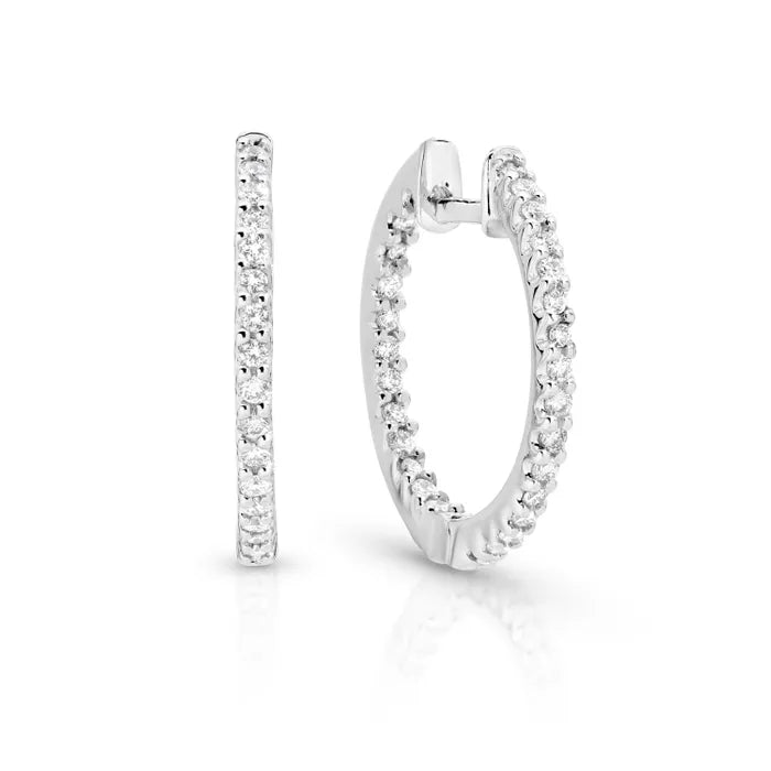 14KW Lab Grown Diamond Hoops 0.50cts