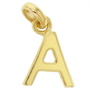 9KY GOLD Alphabet Initial Charm