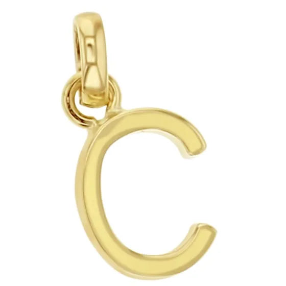 9KY GOLD Alphabet Initial Charm