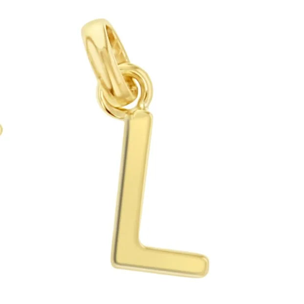 9KY GOLD Alphabet Initial Charm