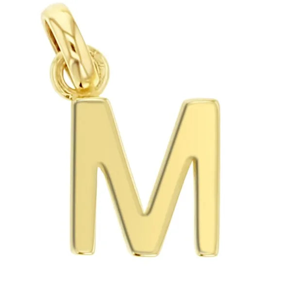 9KY GOLD Alphabet Initial Charm
