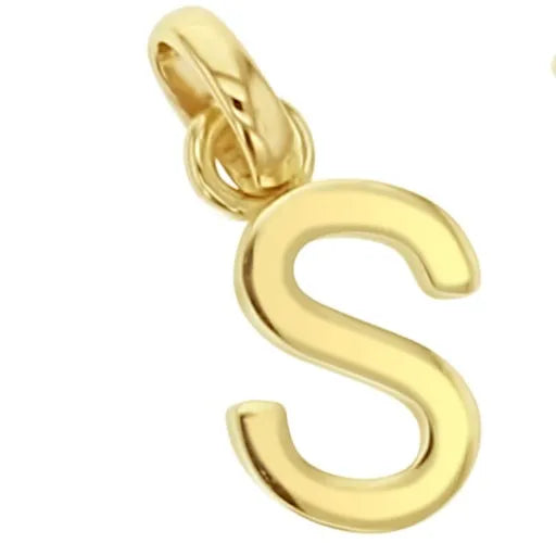 9KY GOLD Alphabet Initial Charm
