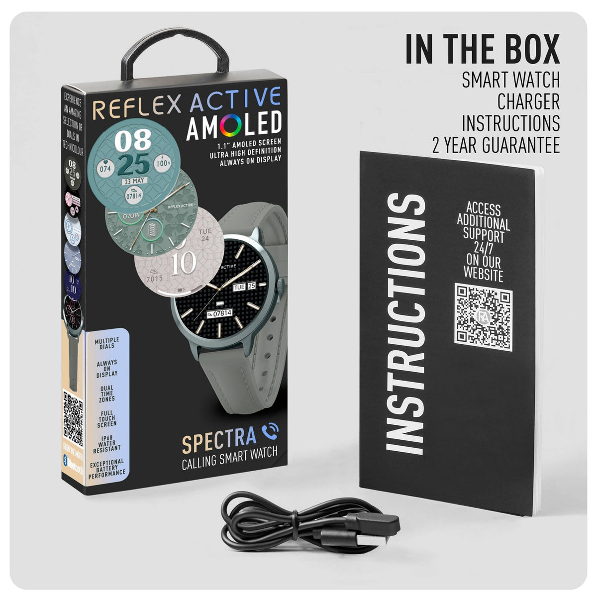 Reflex Active SPECTRA 300 R - Amoled, Grey Case & Silicone Strap