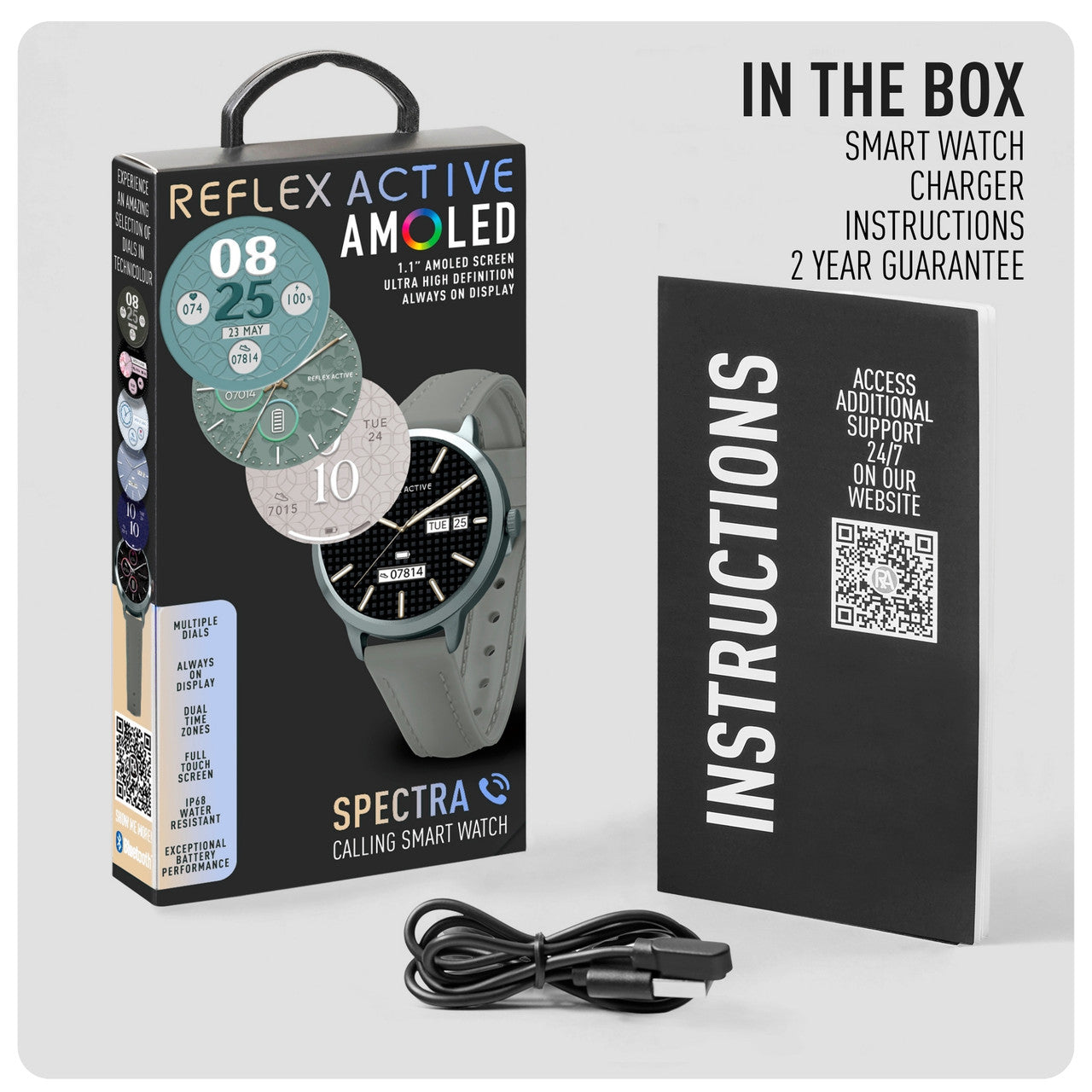 Reflex Active SPECTRA 300 R - Amoled, Grey Case & Silicone Strap