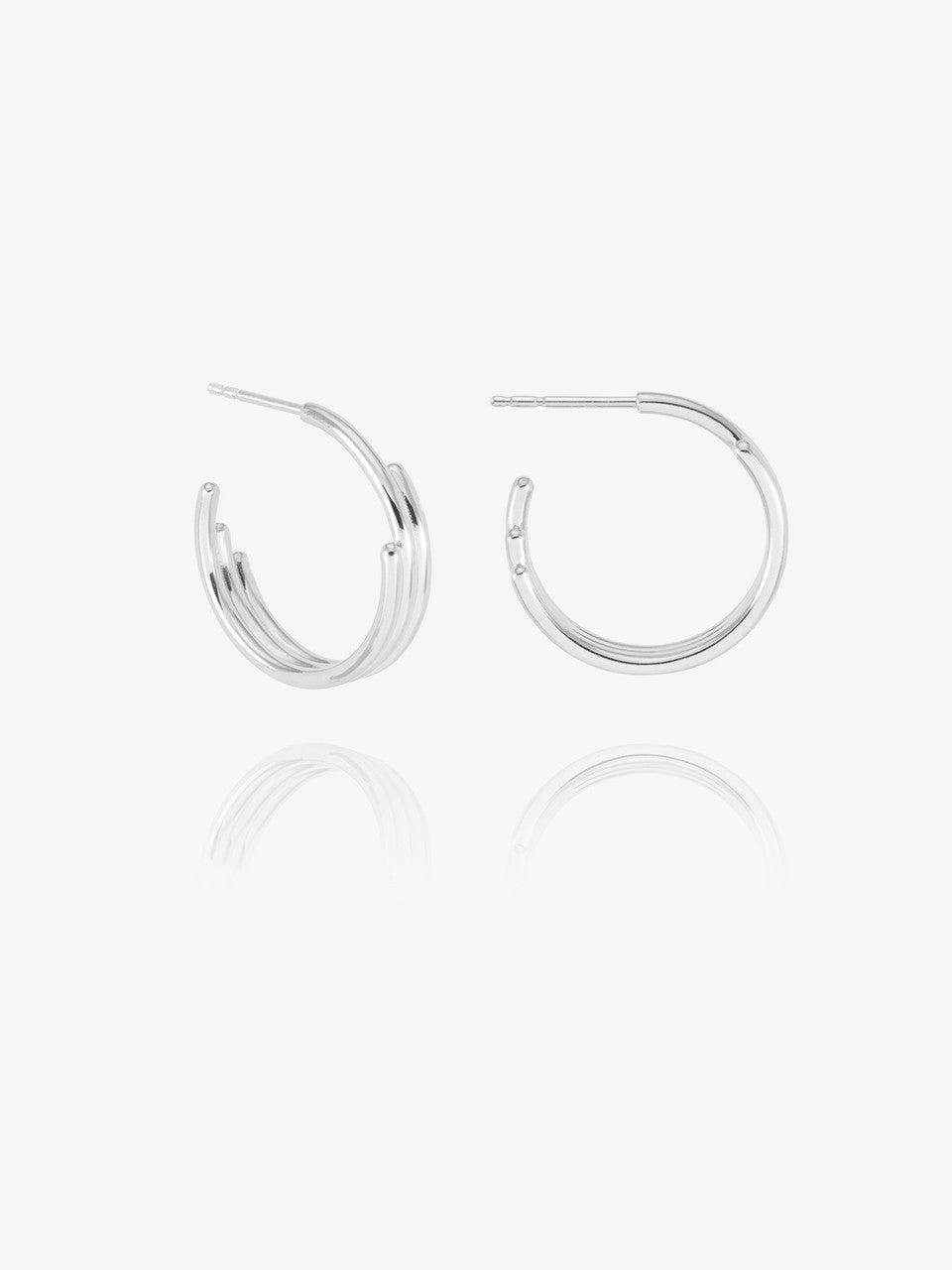 Rachel Jackson Medium Evolve Hoop Earrings Silver