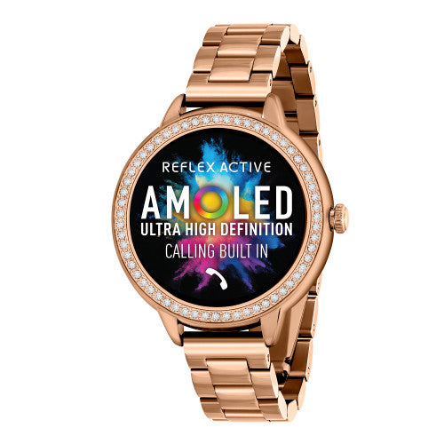 Reflex Active SERIES 41 AMOLED Smart Watch Rose Gold Bracelet