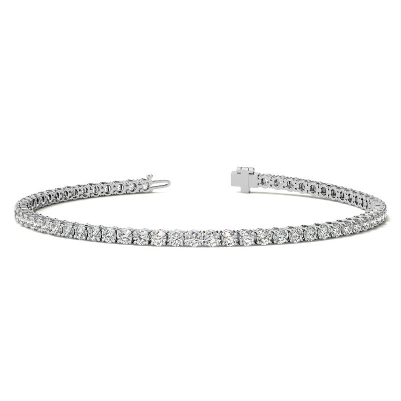 14CT White/Yellow Gold (G/Vs) AGI Certified Lab Grown Diamond Bracelet 3.50CTW