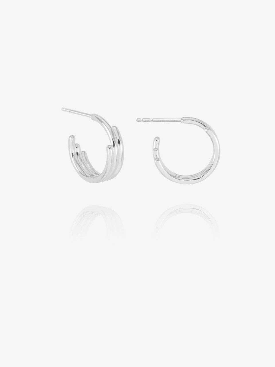 Rachel Jackson Small Evolve Hoop Earrings Silver