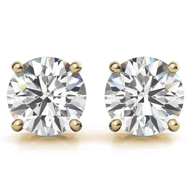 14K White Gold Lab Grown Diamond Stud Earrings 4CTW