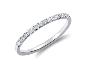 Moissanite Diamond Wedding Band Half Eternity 925 Sterling Silver Ring XMFR8362
