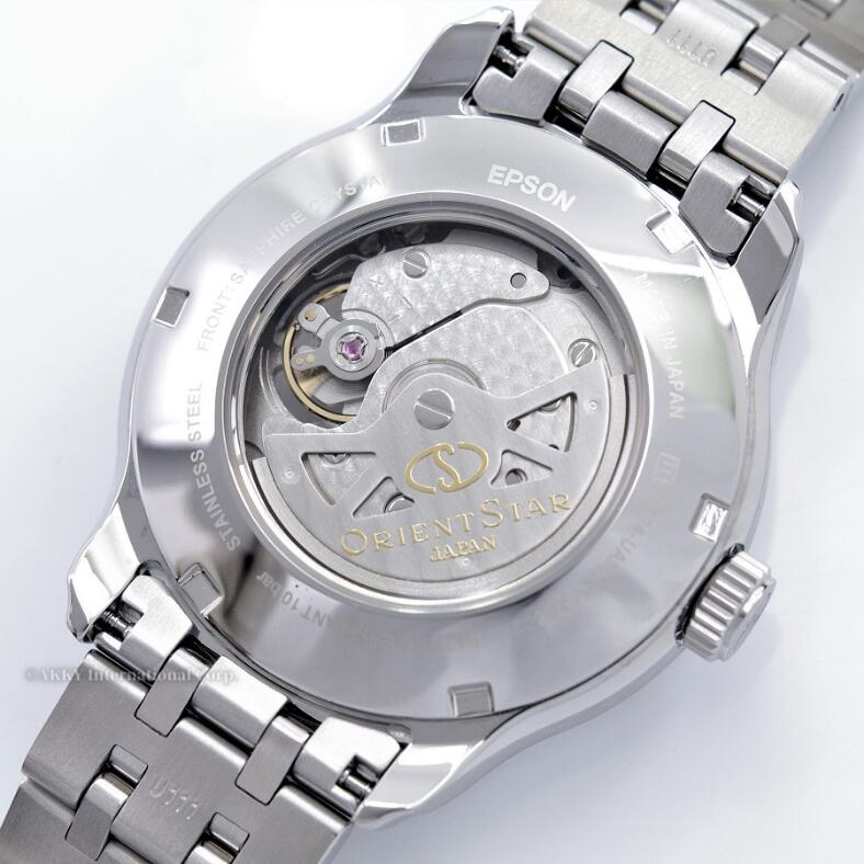 ORIENT Automatic Gents Brown x Navy Made in Japan Skeleton RE-AV0B02Y00B