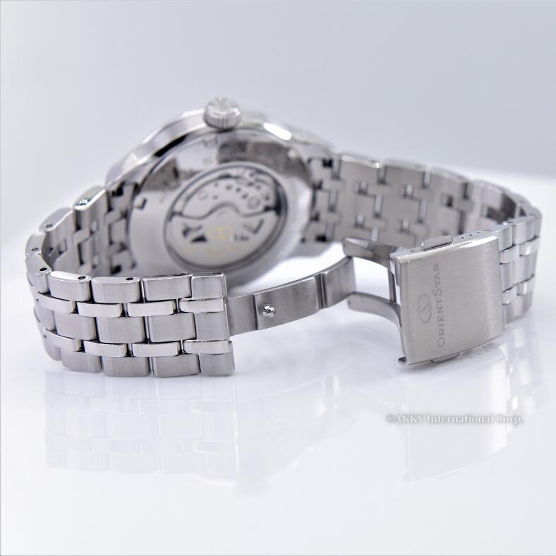 ORIENT Automatic Gents Brown x Navy Made in Japan Skeleton RE-AV0B02Y00B