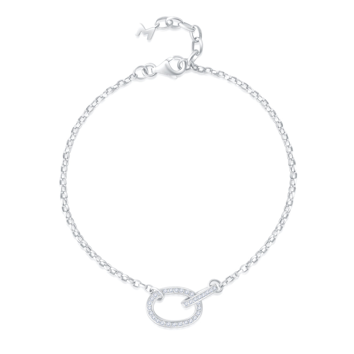 18K White Gold Diamond Interchange Bracelet